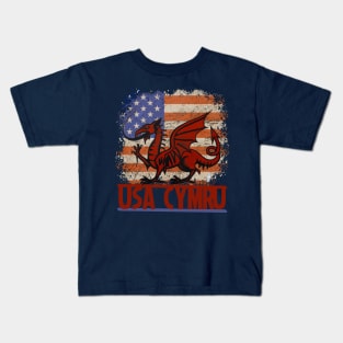 Welsh American, American Welsh Kids T-Shirt